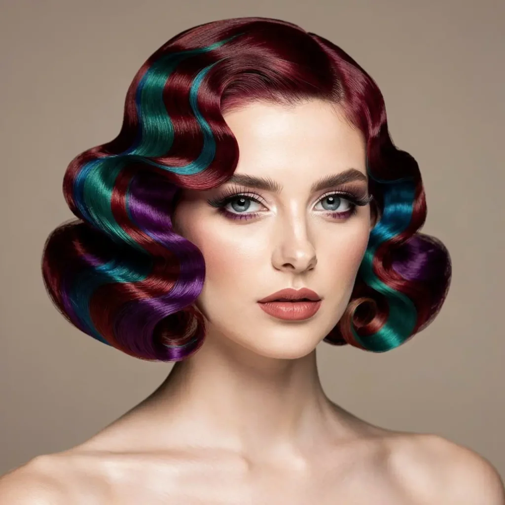19. Colored Finger Waves