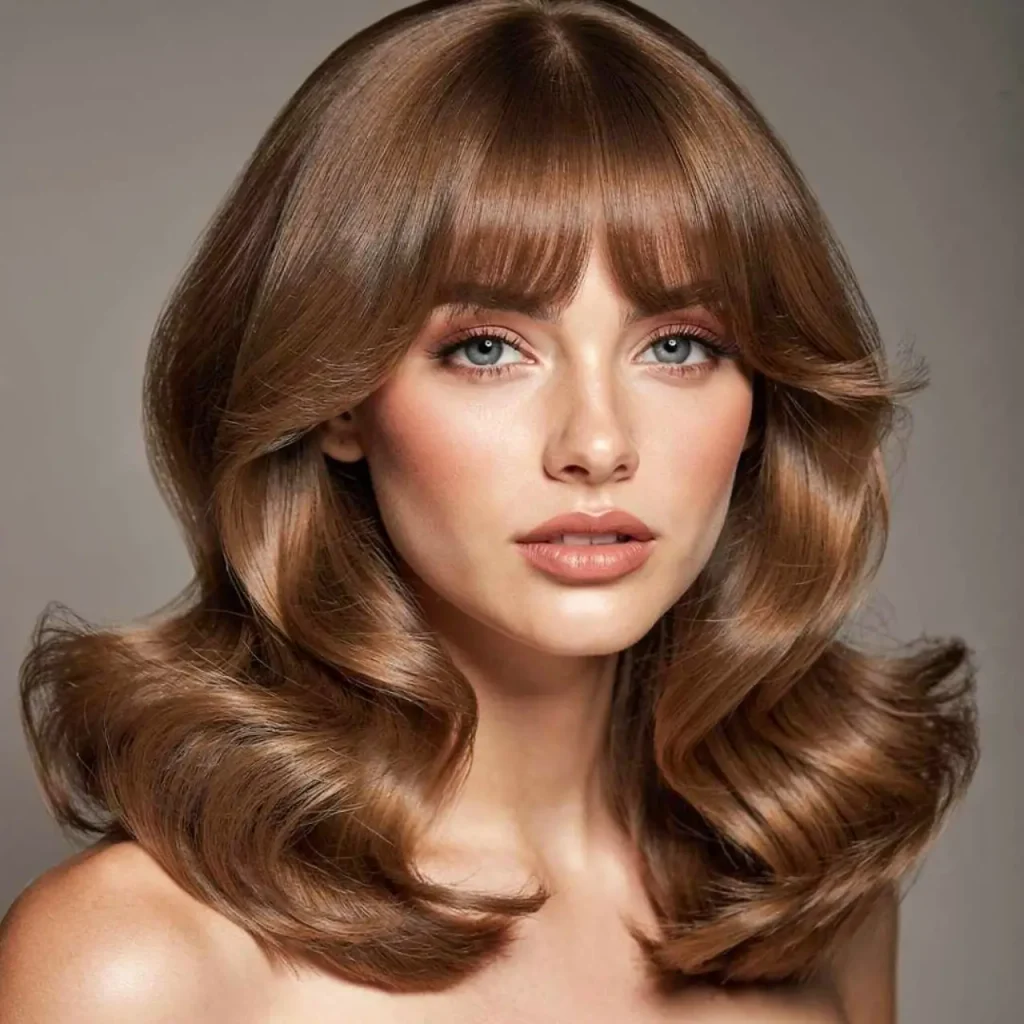 2. Soft Layered Cut with Curtain Bangs