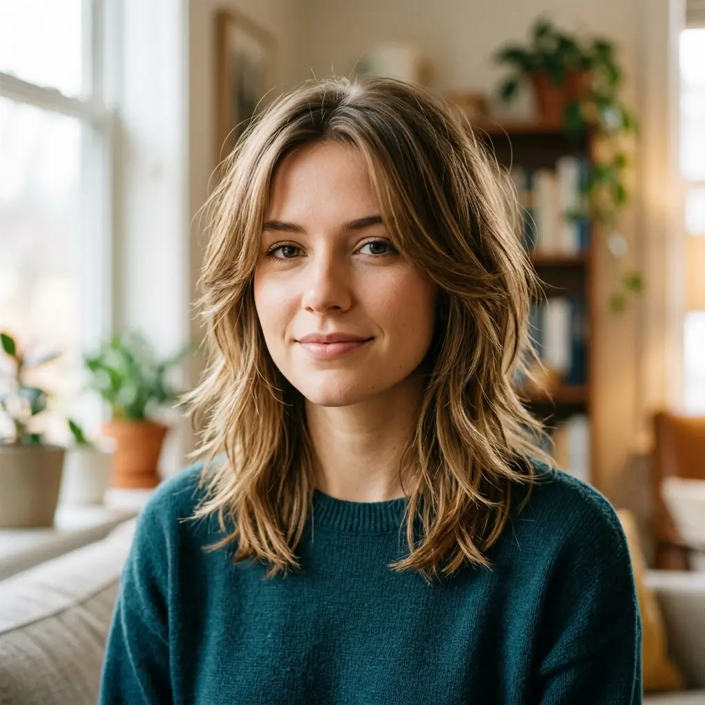 3. Shoulder Length Layered Cut