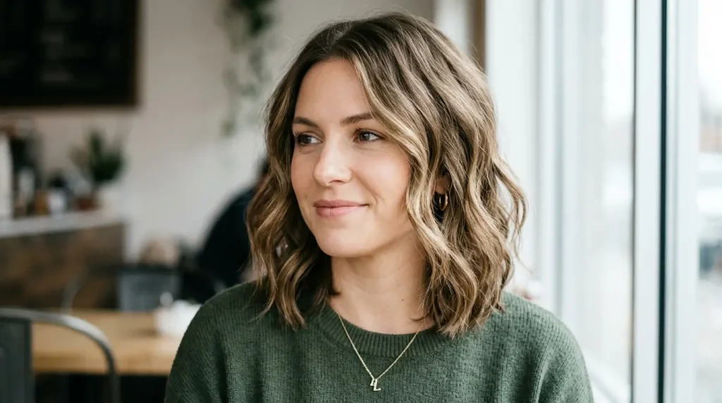 3. Wavy Shoulder Length Cut
