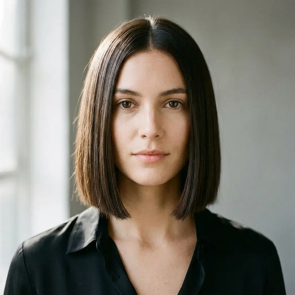 4. Sleek Blunt Bob