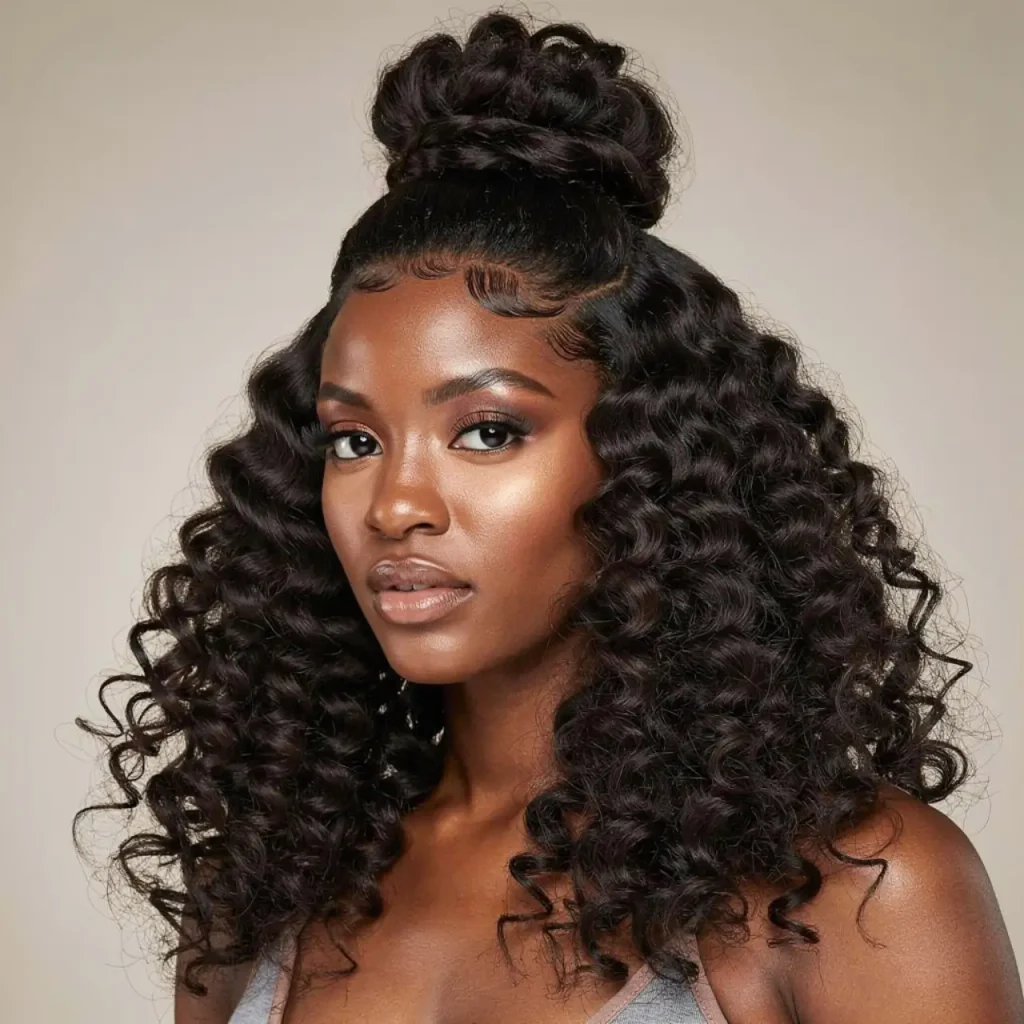 5. Half Up Half Down Curls