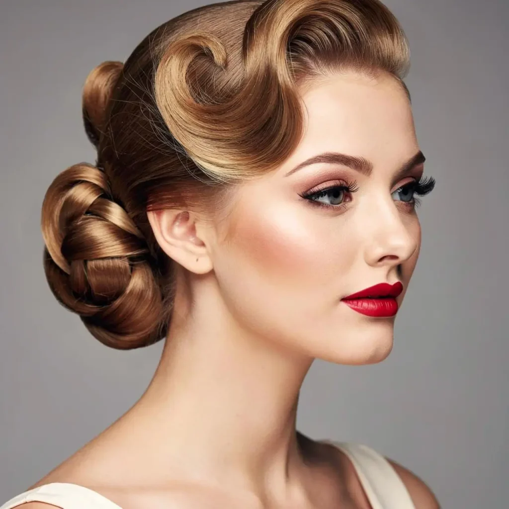 5. Low Side Swept Updo