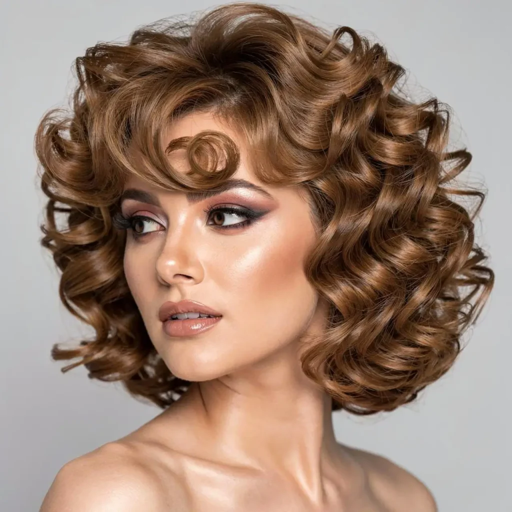 6. Curly Medium Length Cut