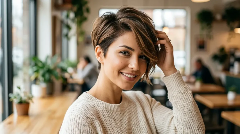 6. Pixie Cut With Side Bangs