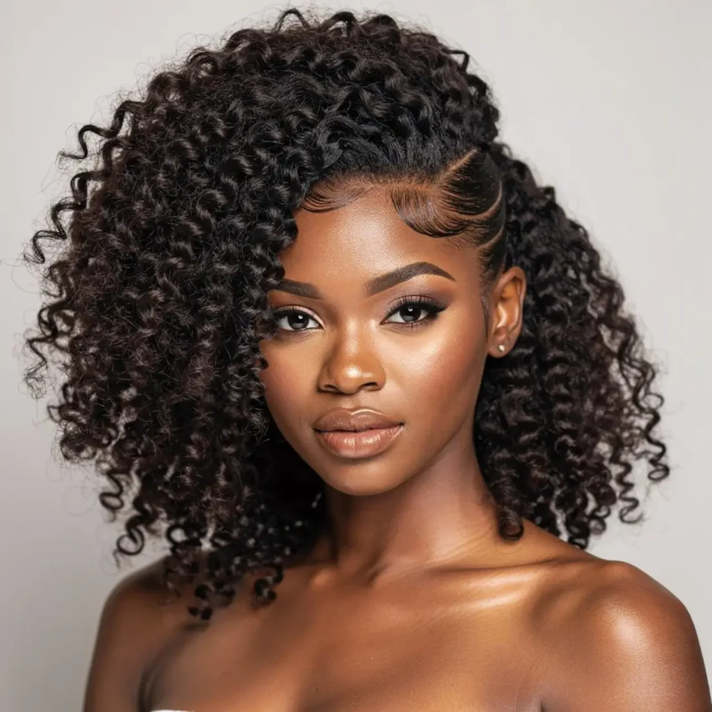 7. Side Swept Curls