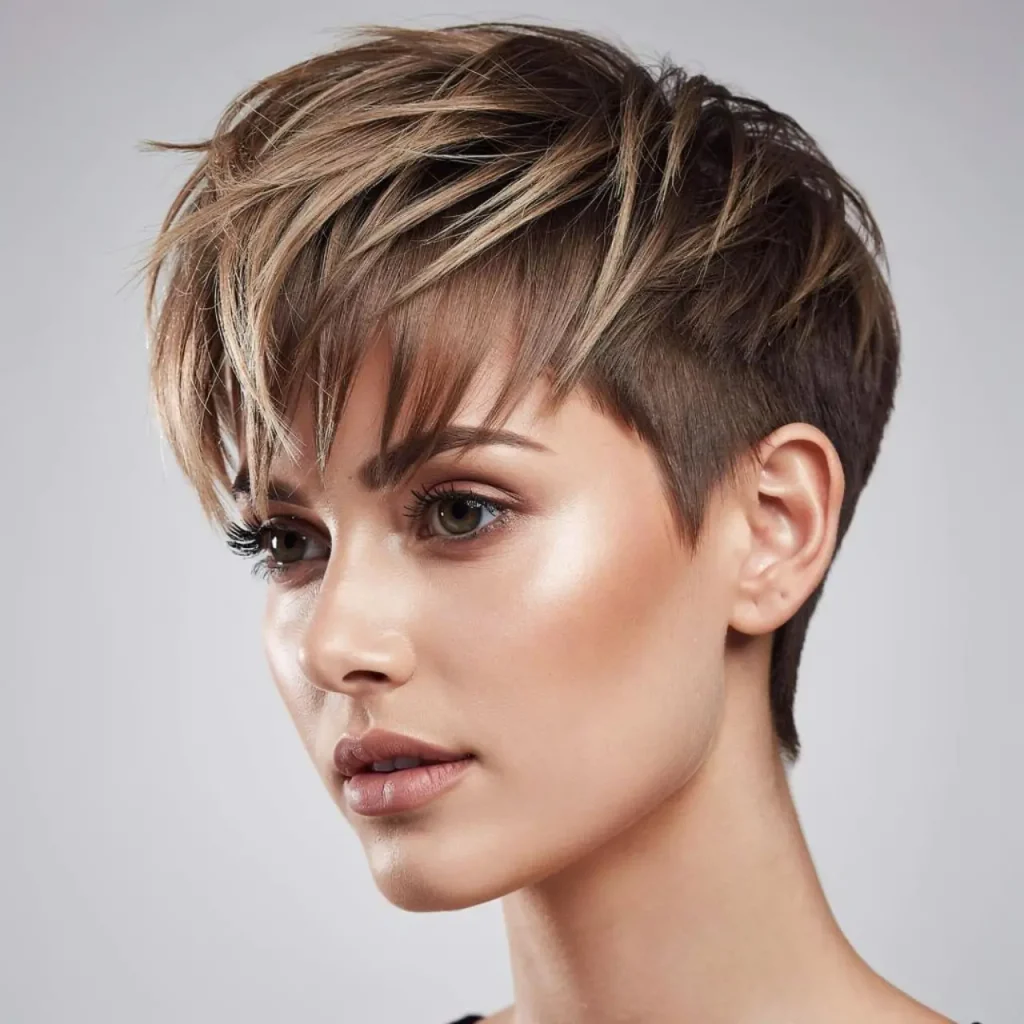 1. Choppy Pixie with Textured Fringe