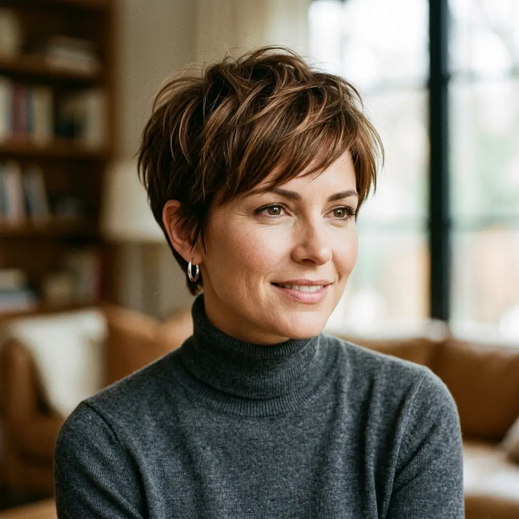 1. Classic Pixie with Textured Crown