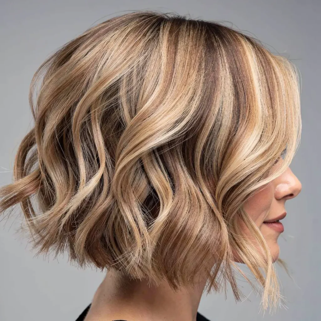 11. Soft Bronde Shaggy Bob