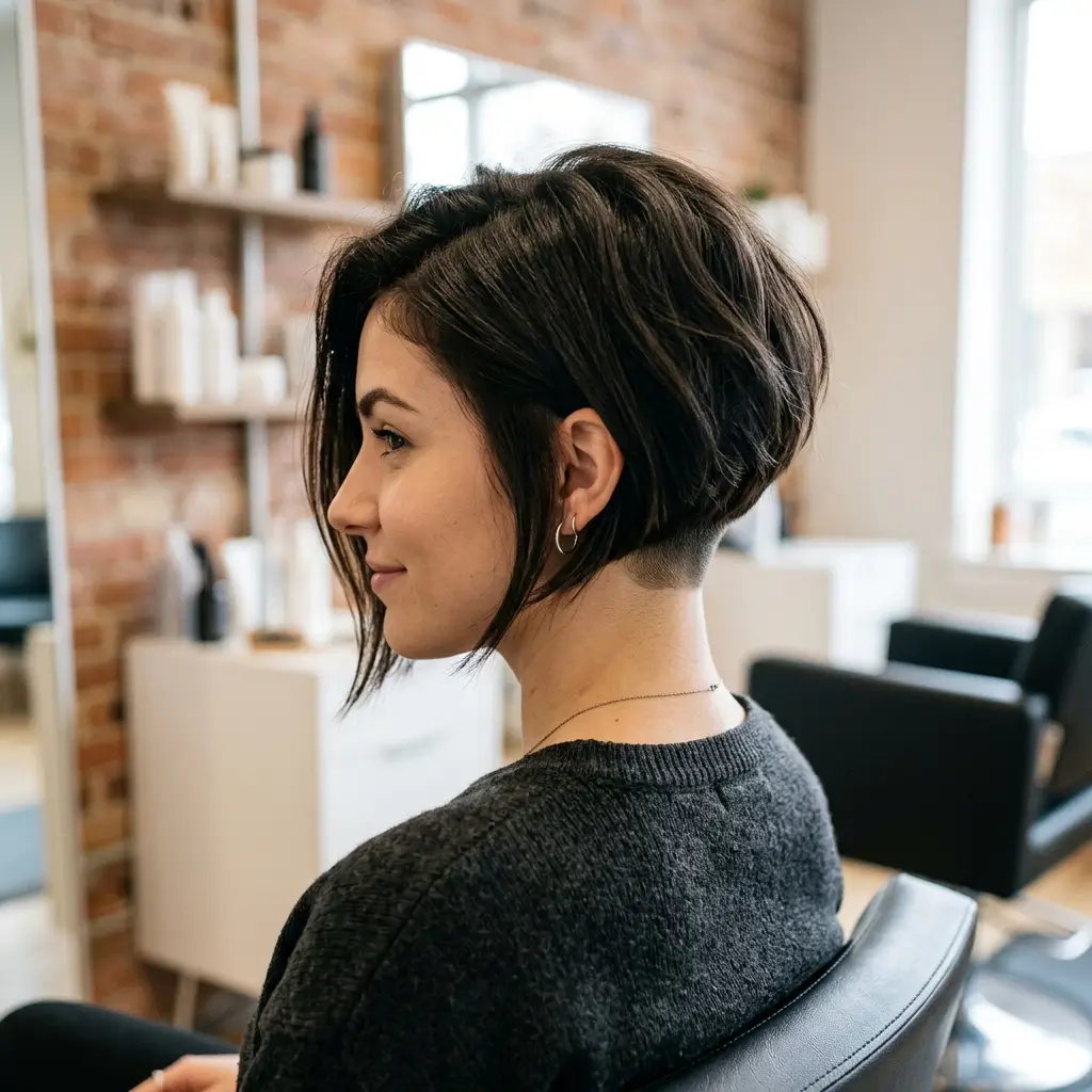 11. Tapered Bob with Undercut Nape