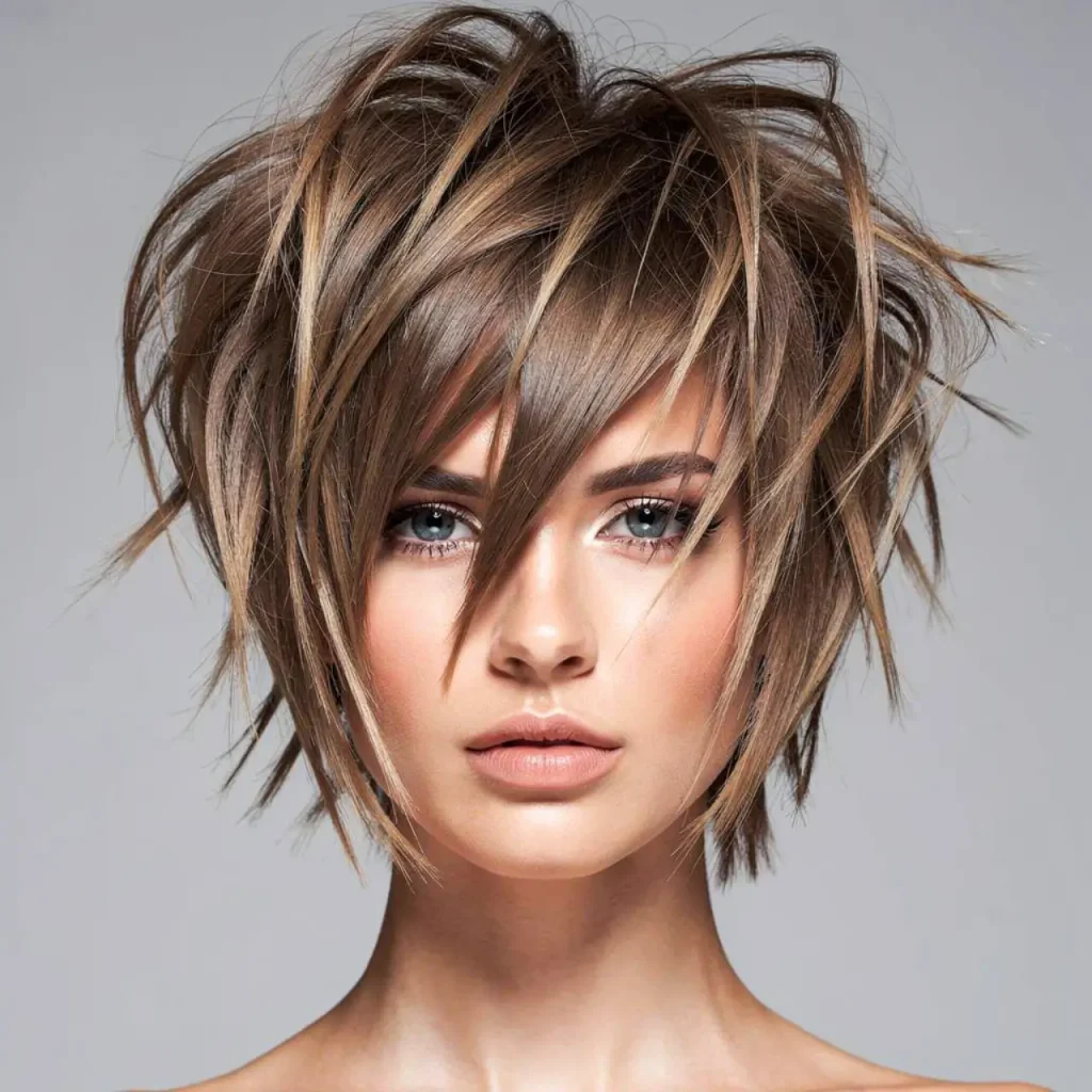 16. Choppy Layered Shag Bob