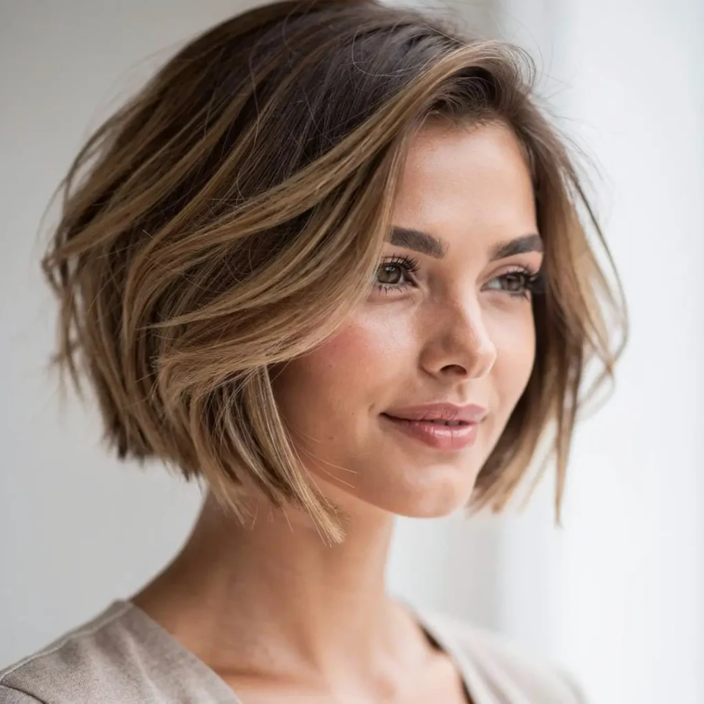 18. Bob with Long Layers and Subtle Shag