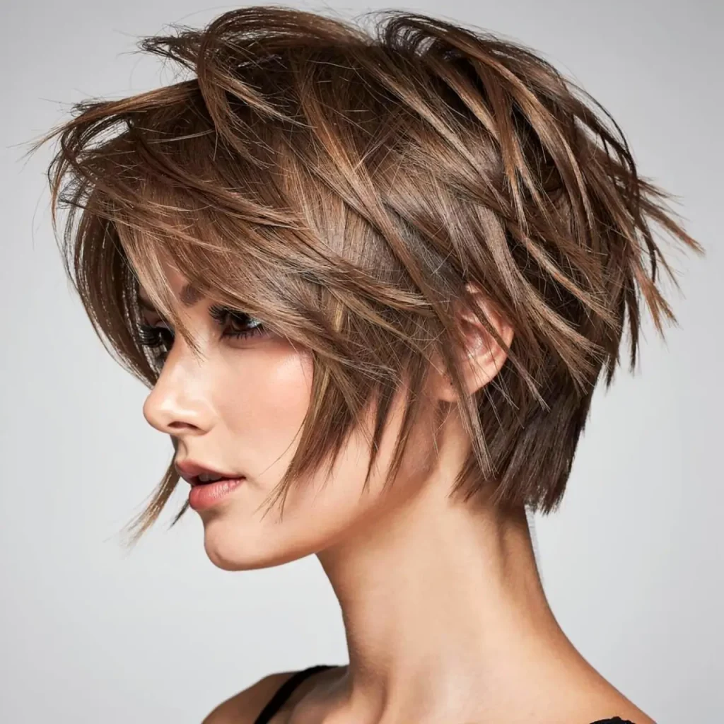 2. Layered Choppy Bob