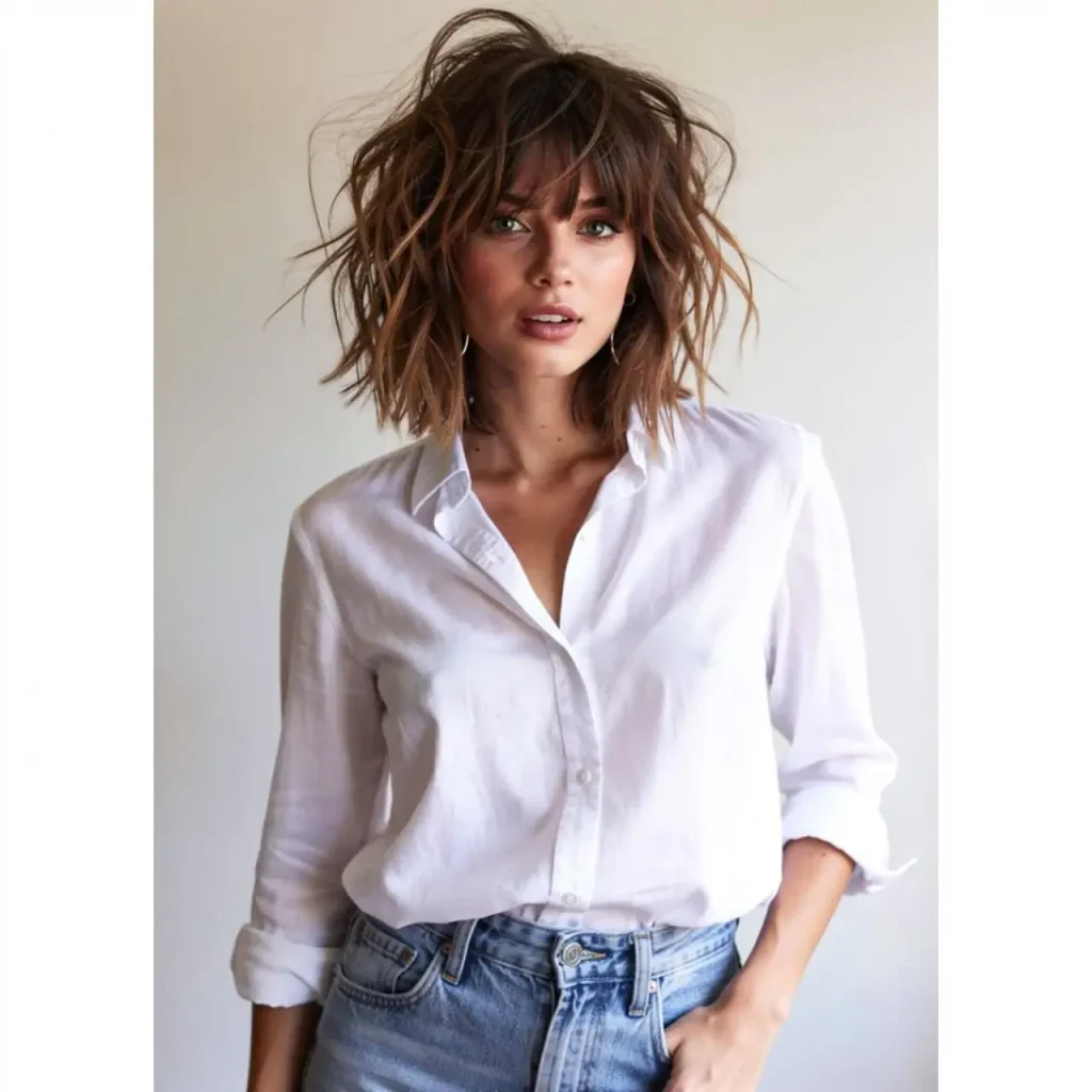 3. French Girl Messy Shag Bob