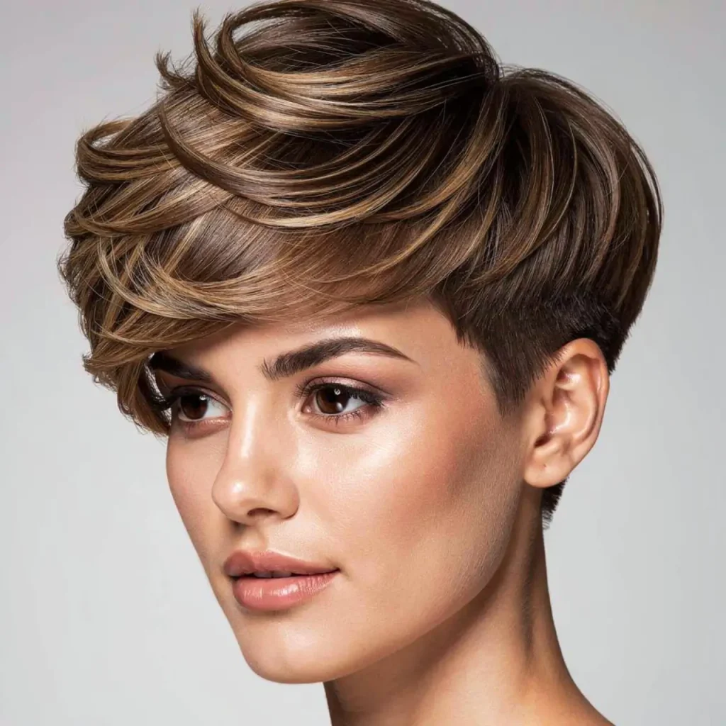 3. Voluminous Crop for Thick Hair