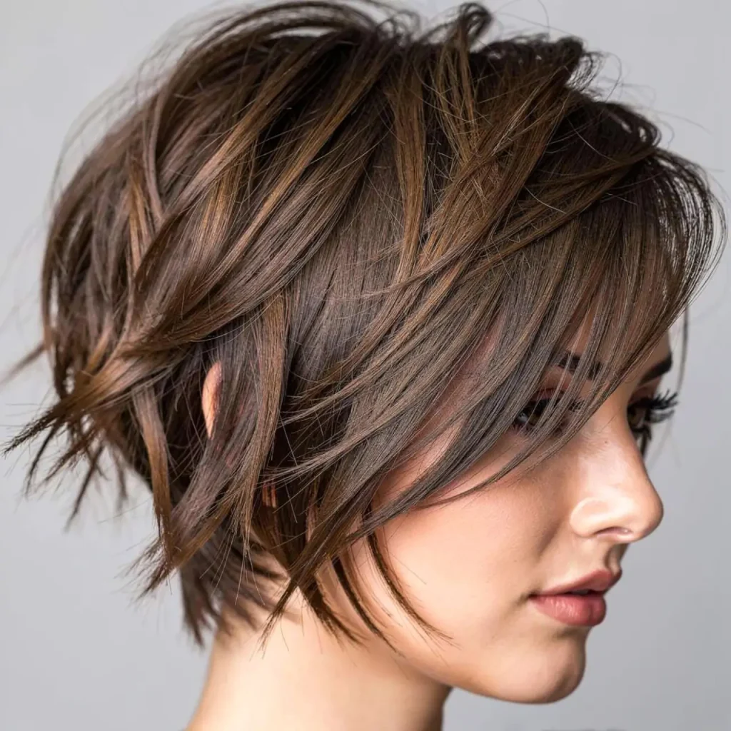 4. Asymmetrical Shaggy Bob