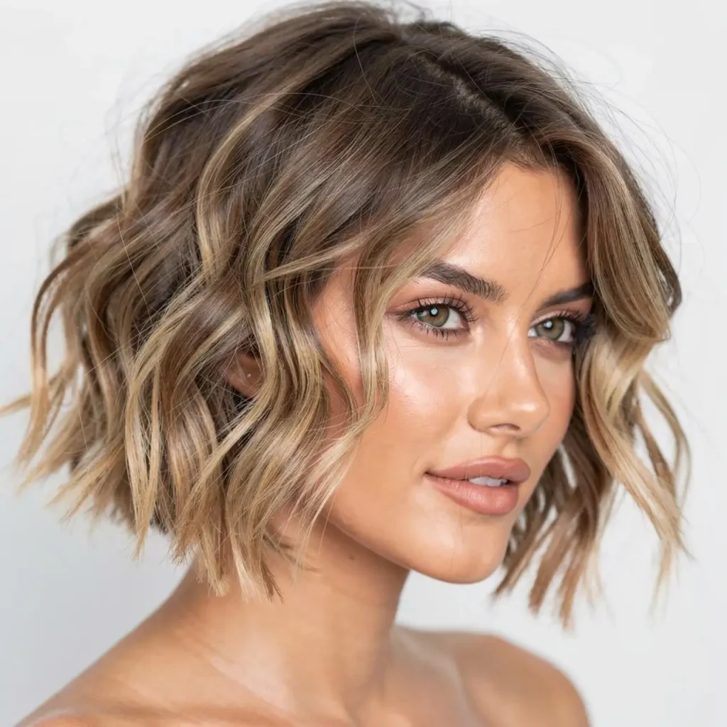 7. Soft Wavy Beach Shag Bob