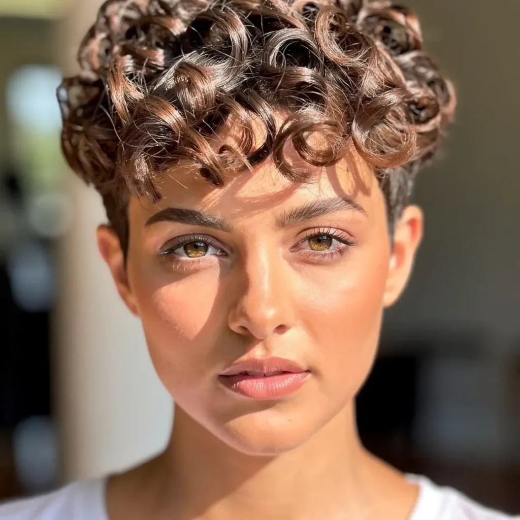 8. Curly Pixie Crop
