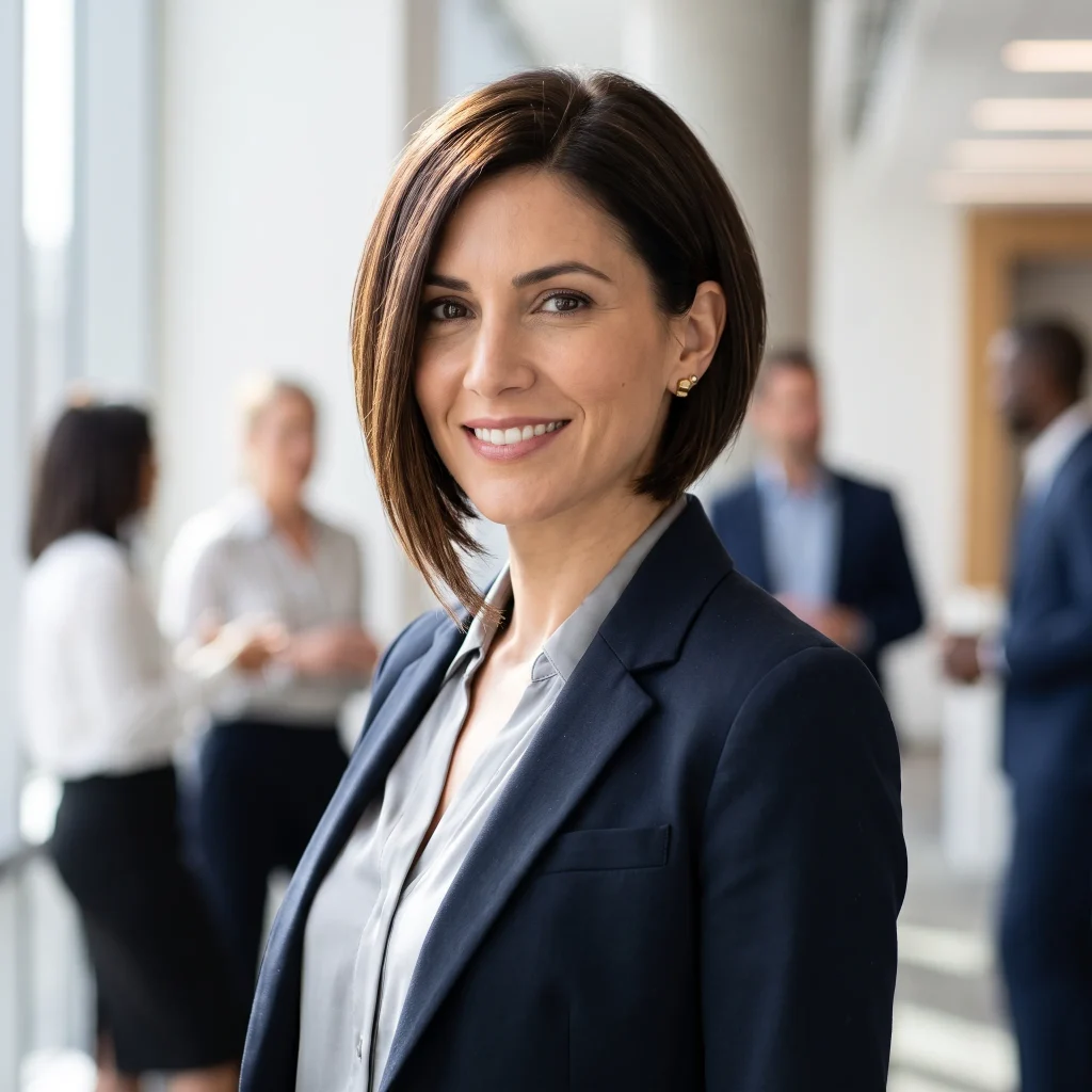 Angled Chin-Length Bob