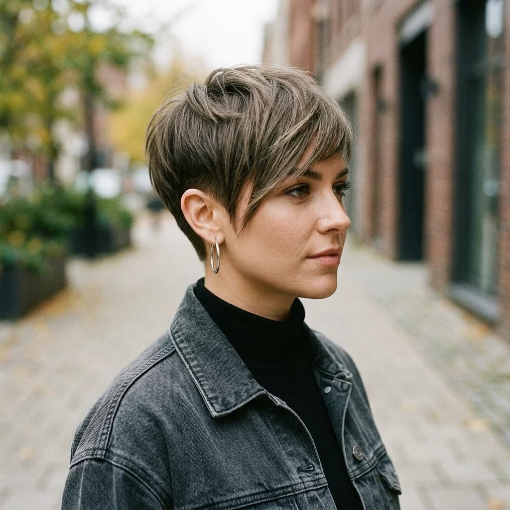 Asymmetrical Cropped Hair