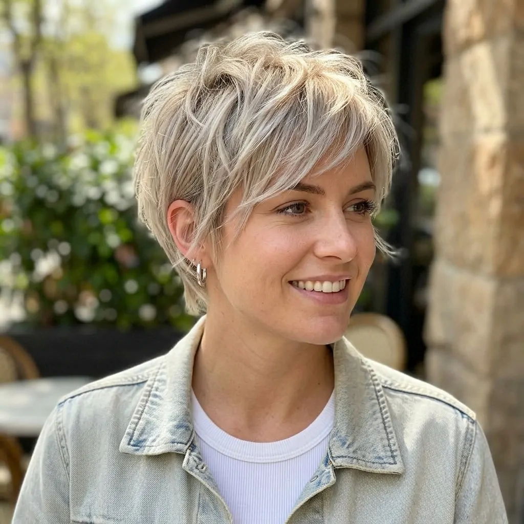 Blonde Cropped Hair