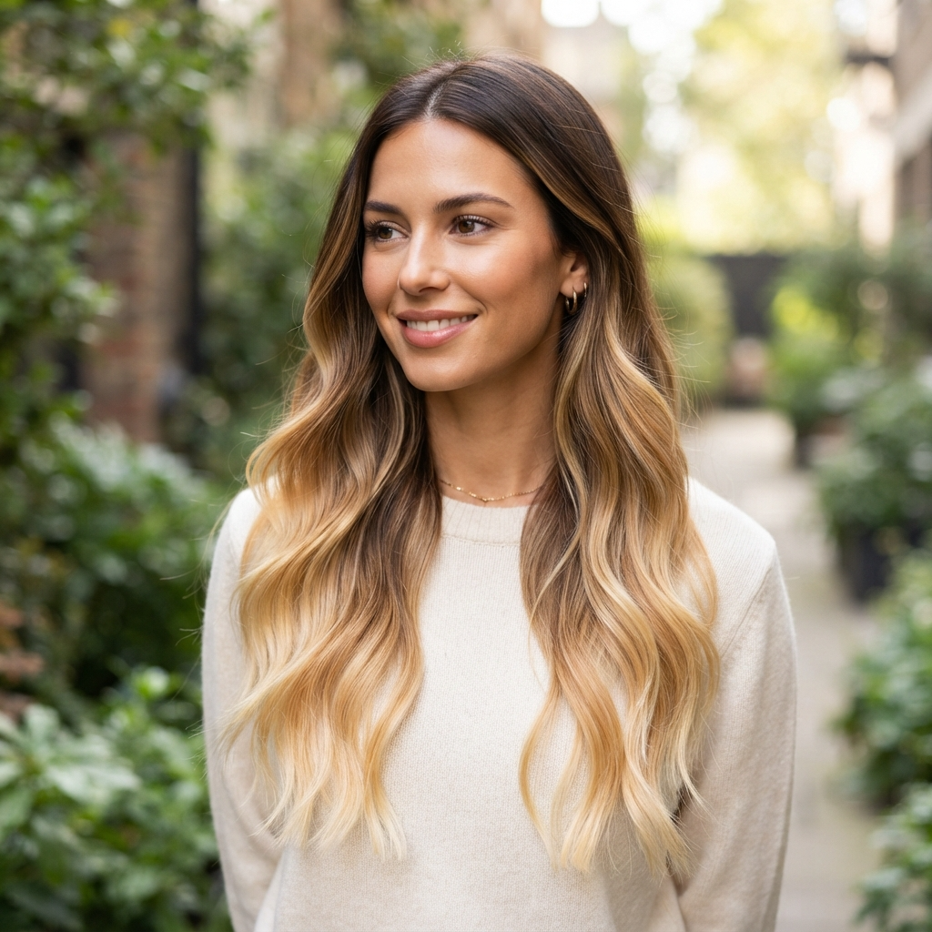 Blonde Ombre on Brown Hair