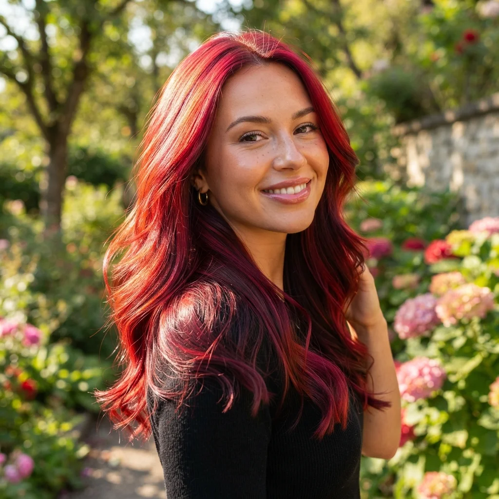 Cherry Burgundy Hair