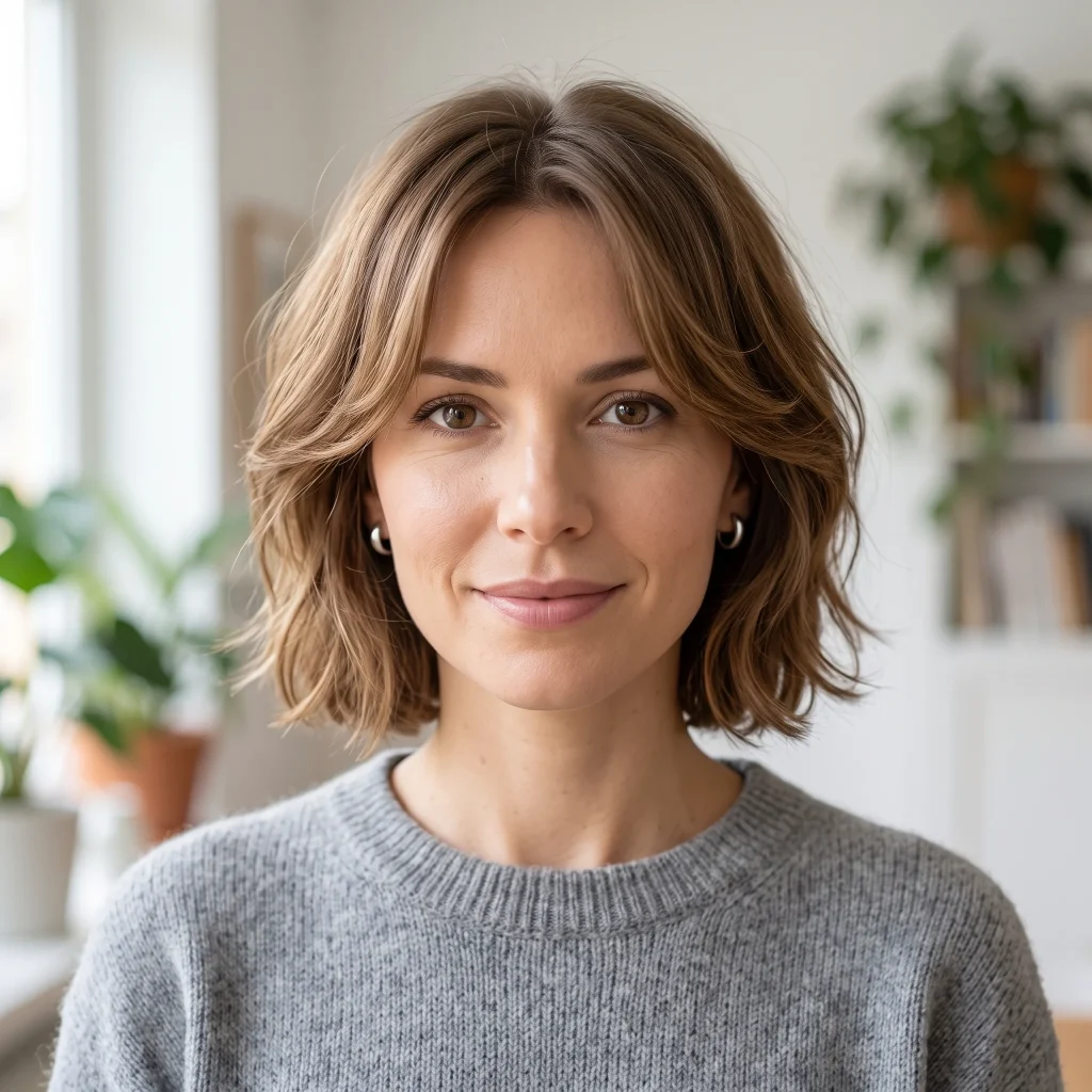 Chin-Length Haircut with Face-Framing Layers
