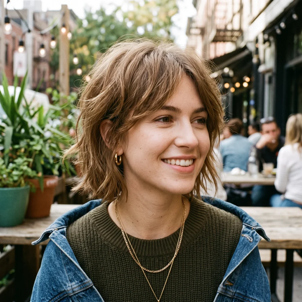 Chin-Length Shag Haircut