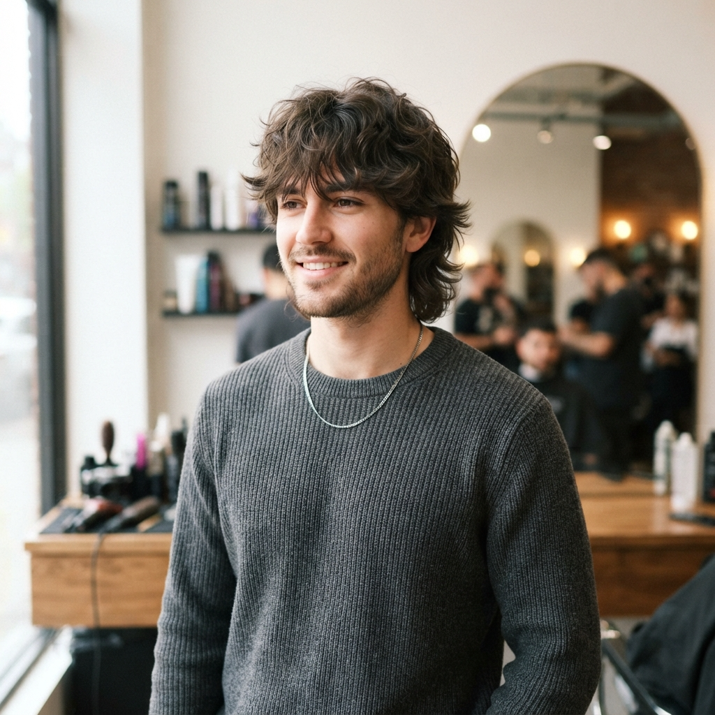 Classic Layered Wolf Cut for Men