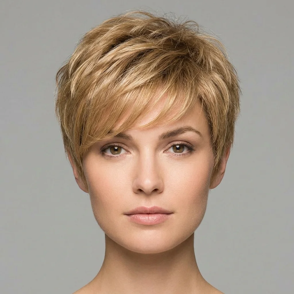 Cropped Hair for Oval Faces