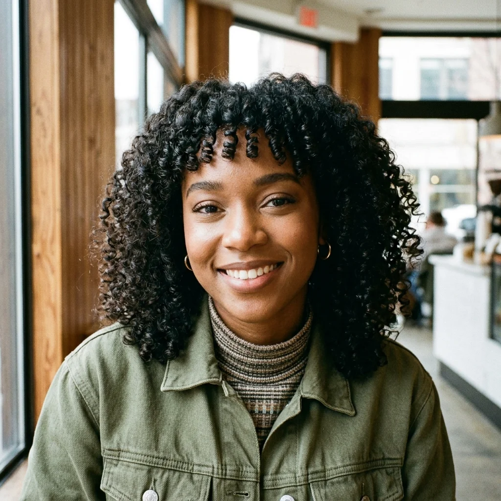 Curly Micro Bangs