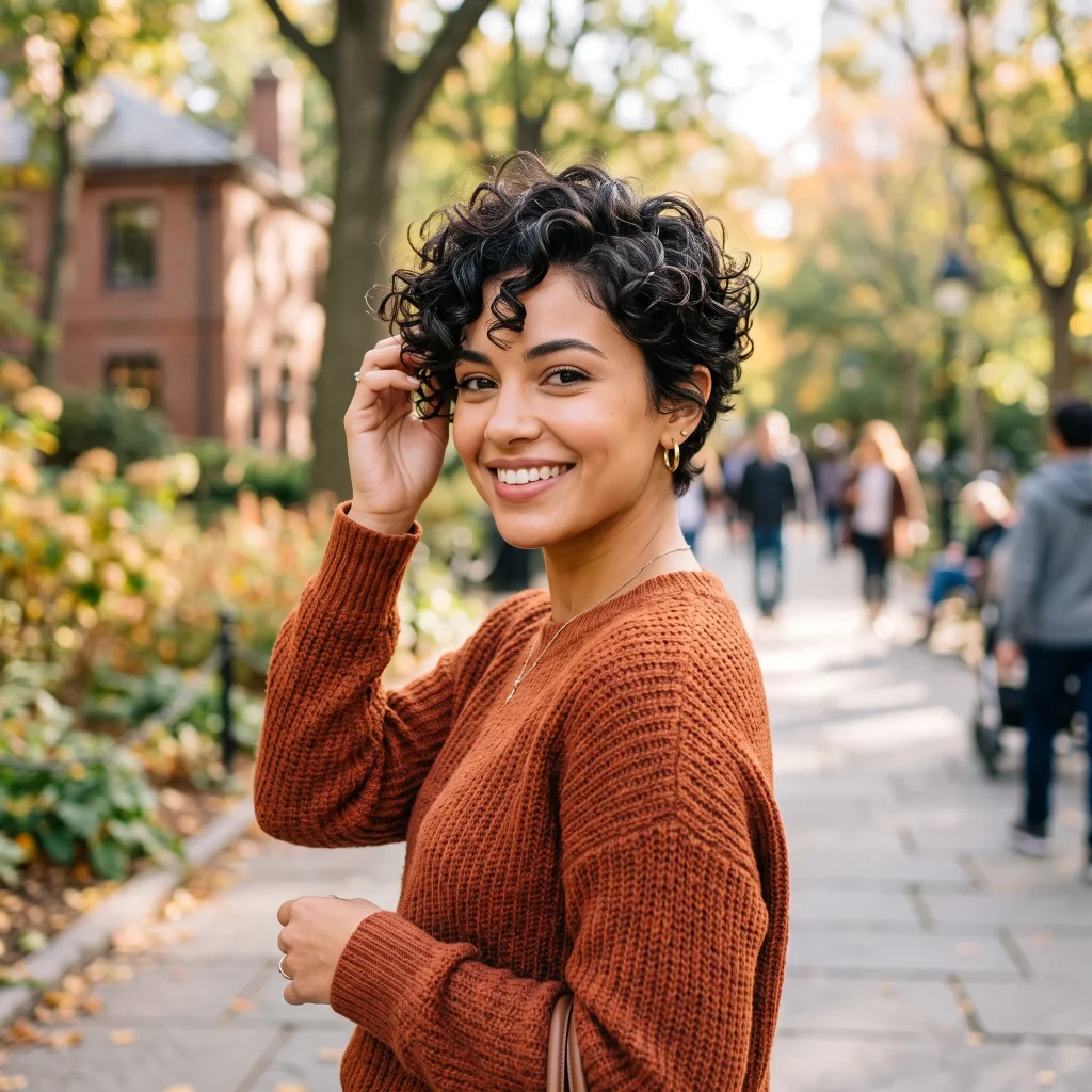 Curly Pixie Cut