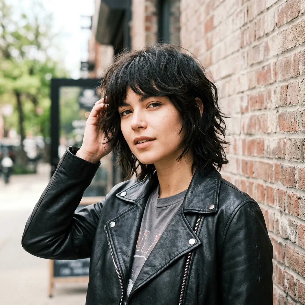 Edgy Razor Cut Short Shag