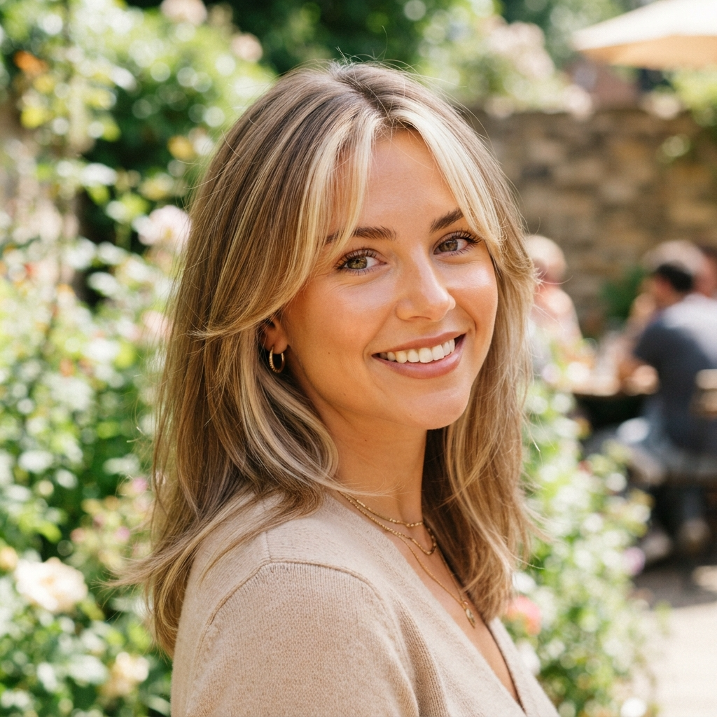 Face Framing Blonde Highlights