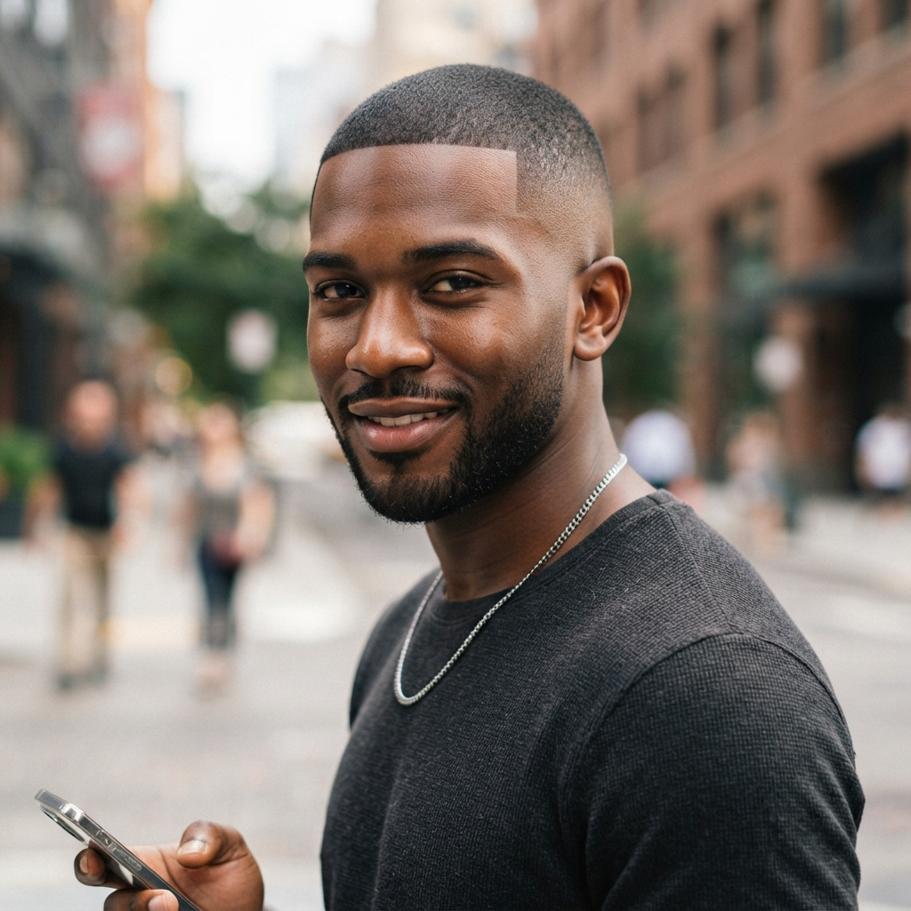 Fade Haircut with Buzz Cut