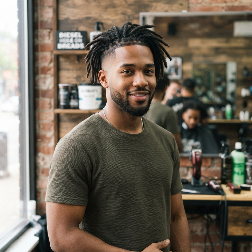 Fade Haircut with Dreadlocks