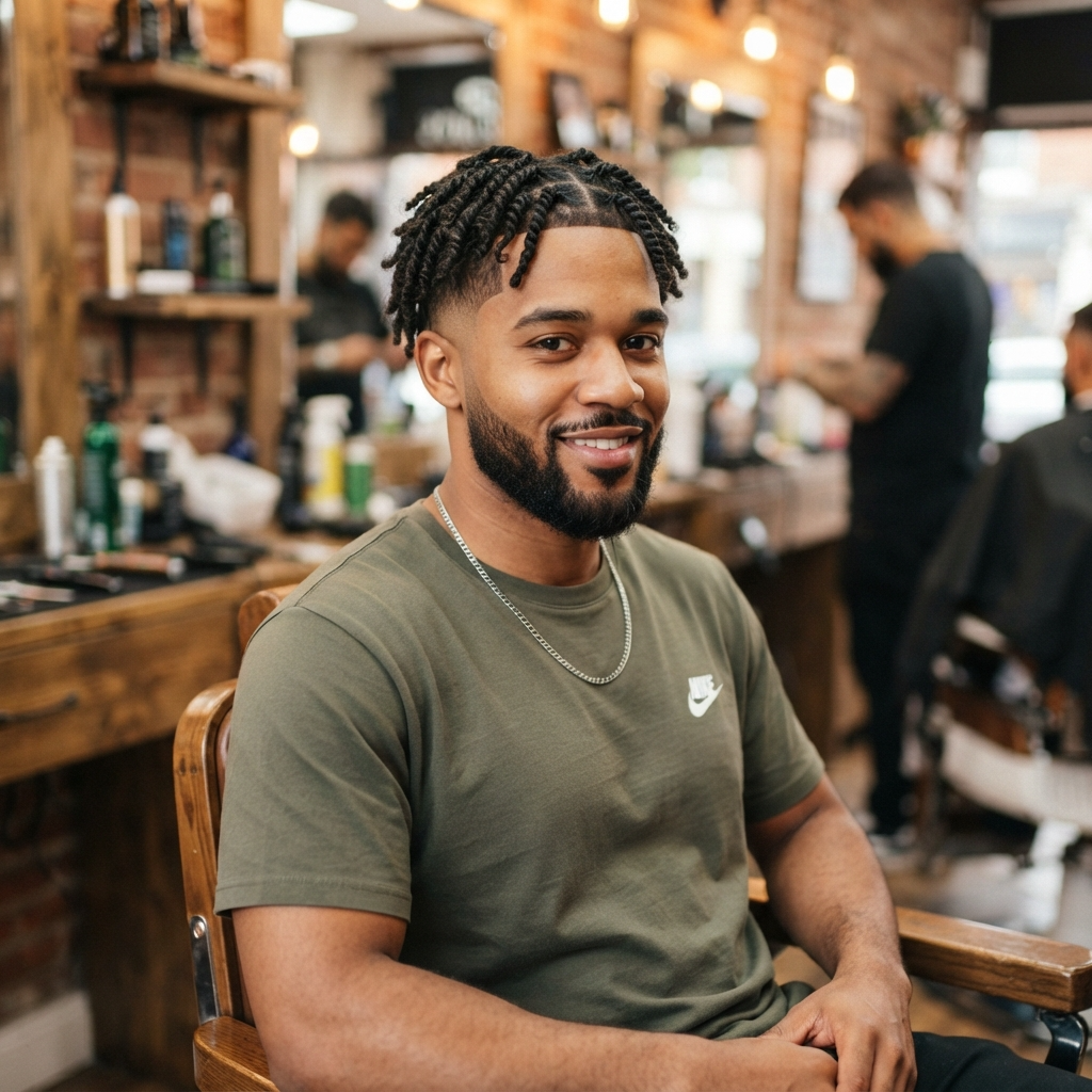 Fade Haircut with Twists