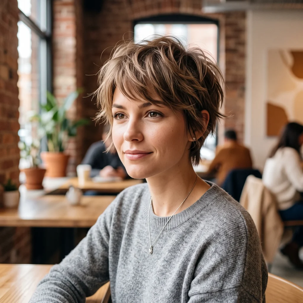 Feathered Pixie Hairstyle