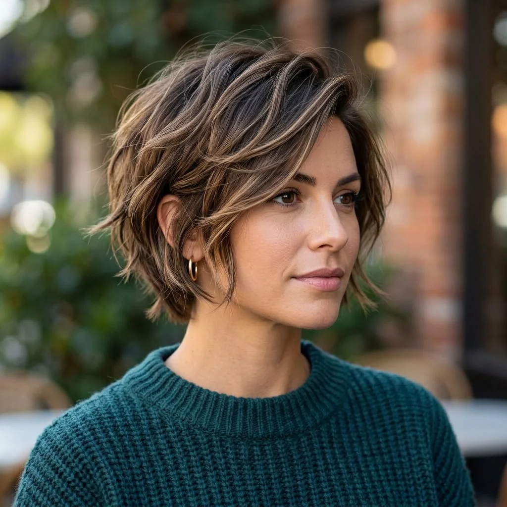 Layered Cropped Hair