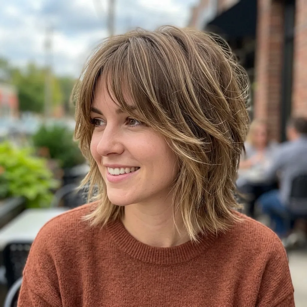 Layered Short Shag for Fine Hair