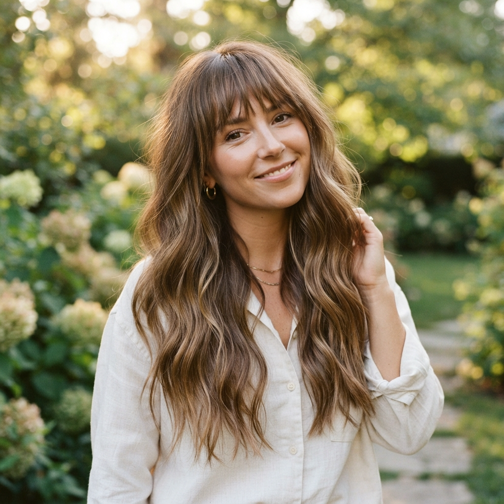 Long Hair With Textured Bangs