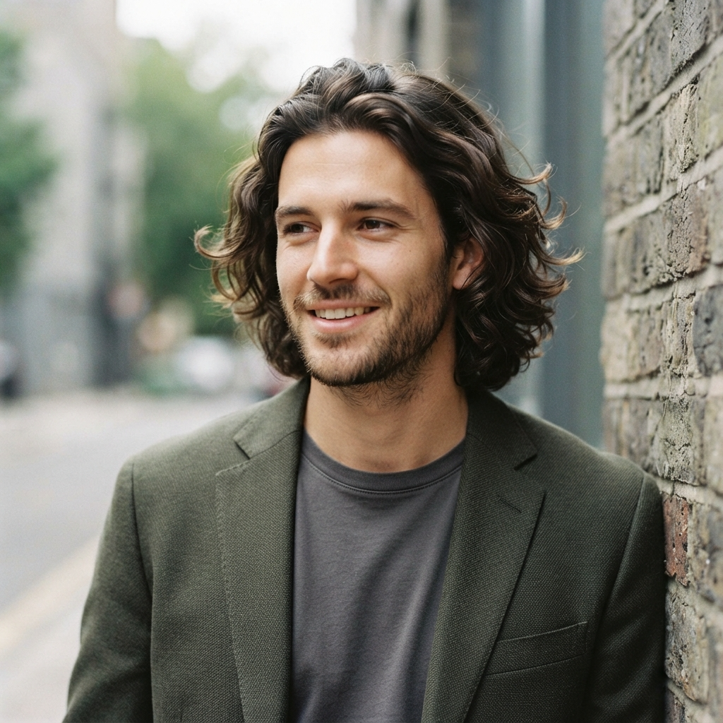 Medium Length Wavy Hairstyle