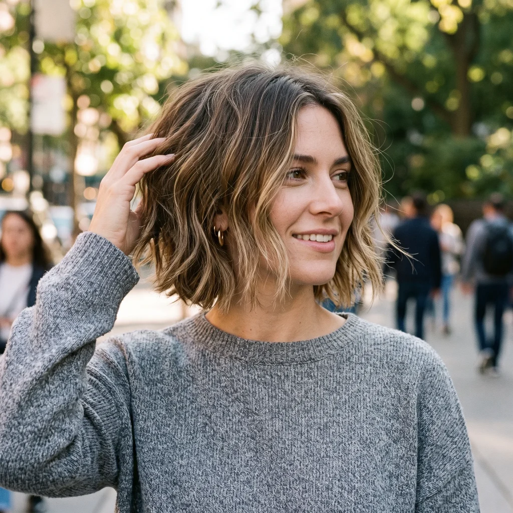 Messy Chin-Length Bob