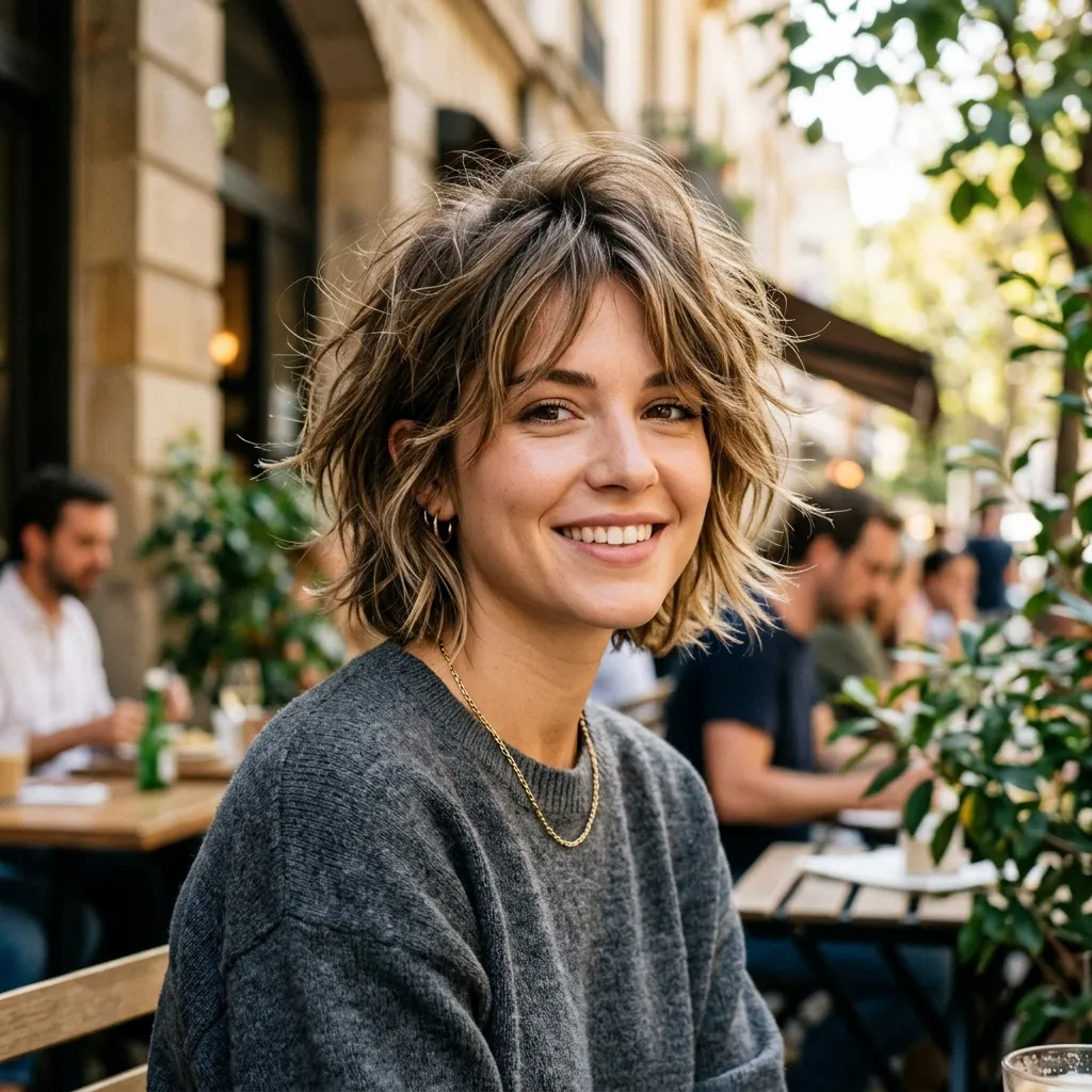 Messy Short Shag with Tousled Texture