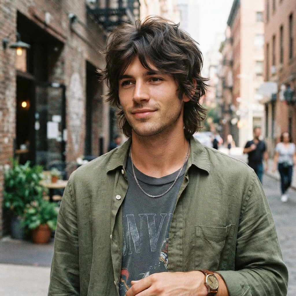 Messy Wolf Cut for Men