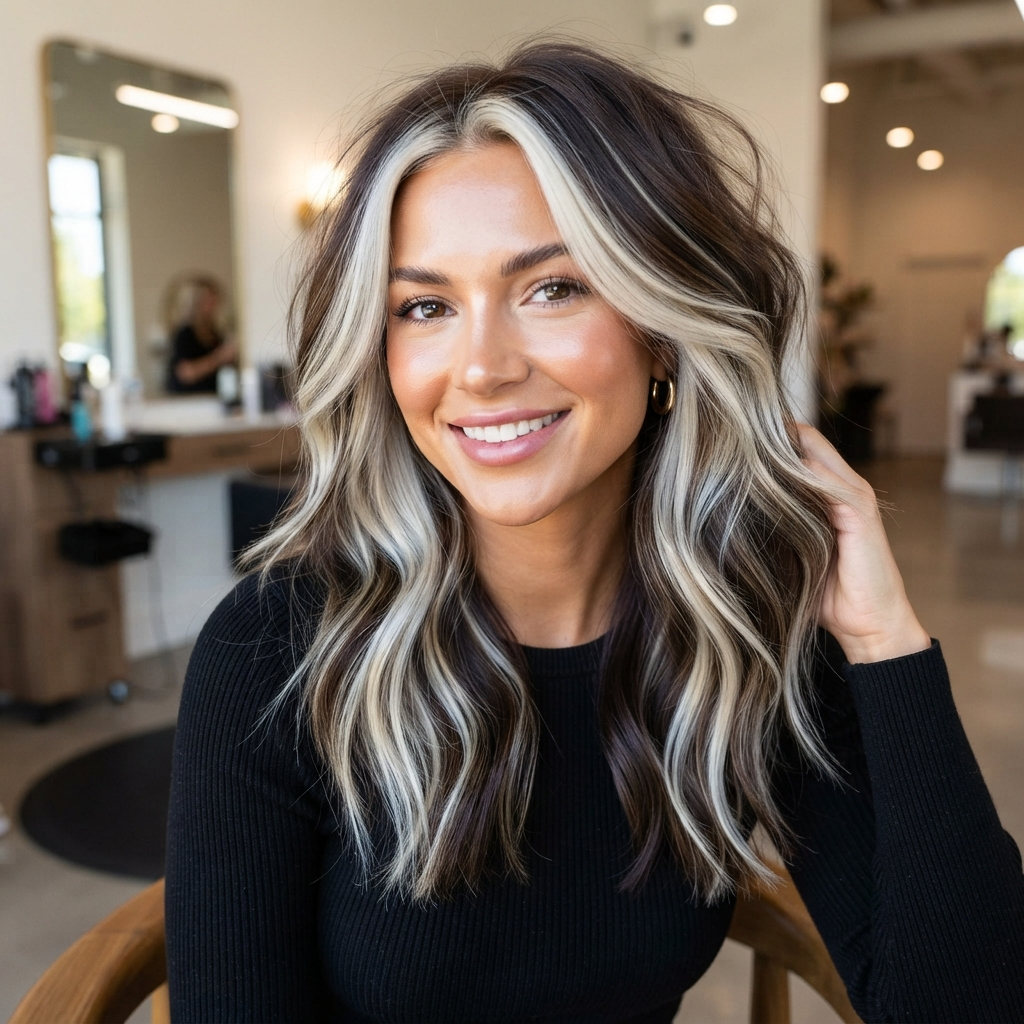 Platinum Blonde Highlights for Bold Contrast