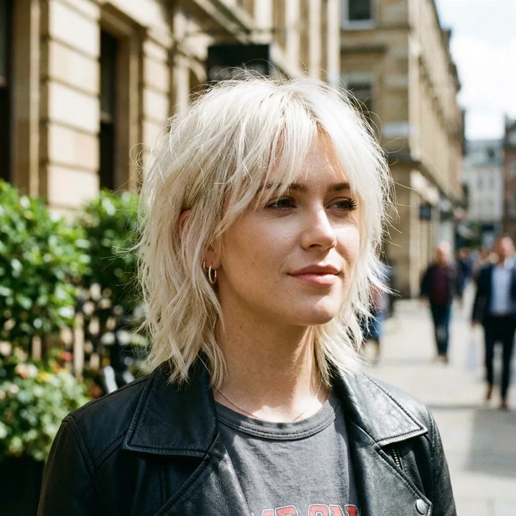 Platinum Blonde Short Shag