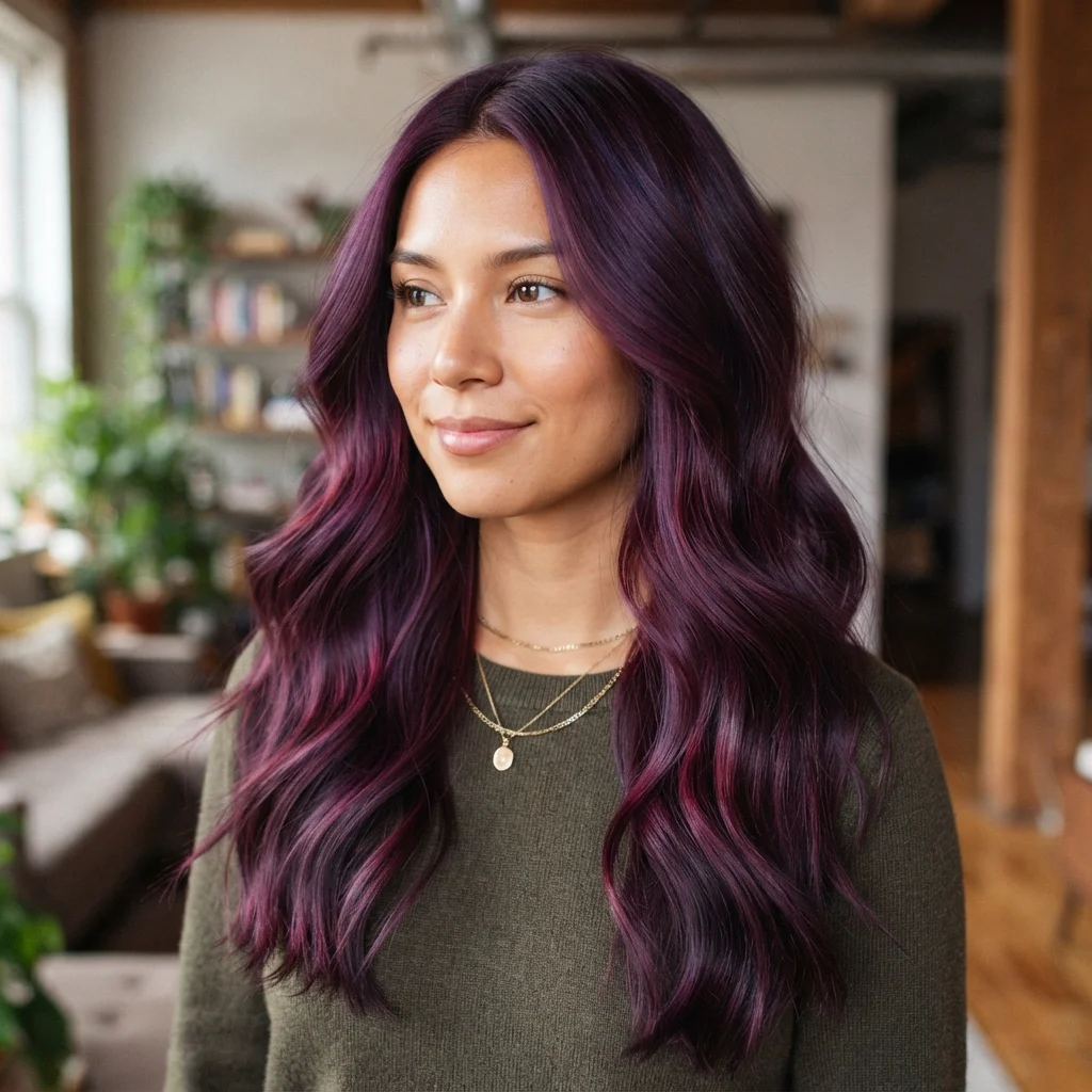 Plum Burgundy Hair
