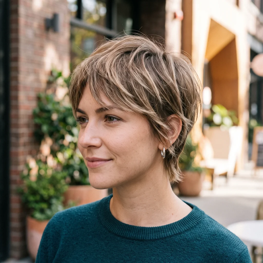 Razor Cut Pixie Hairstyle
